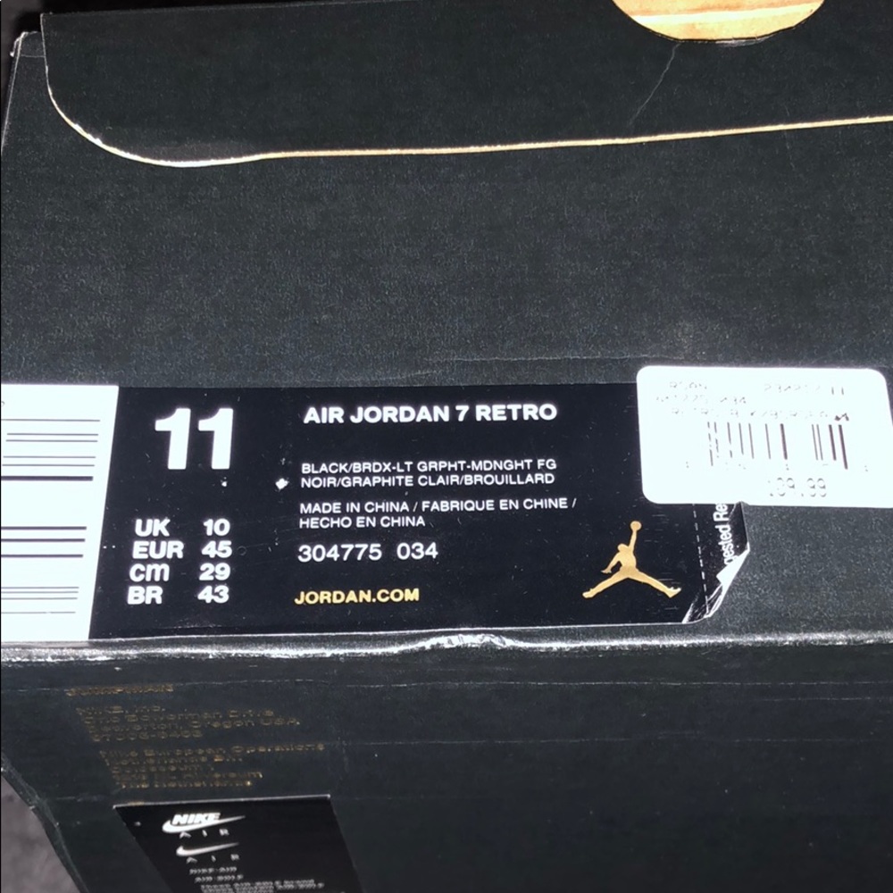 Air Jordan 7 Retro Black/BRDX-LT-Midnight FG